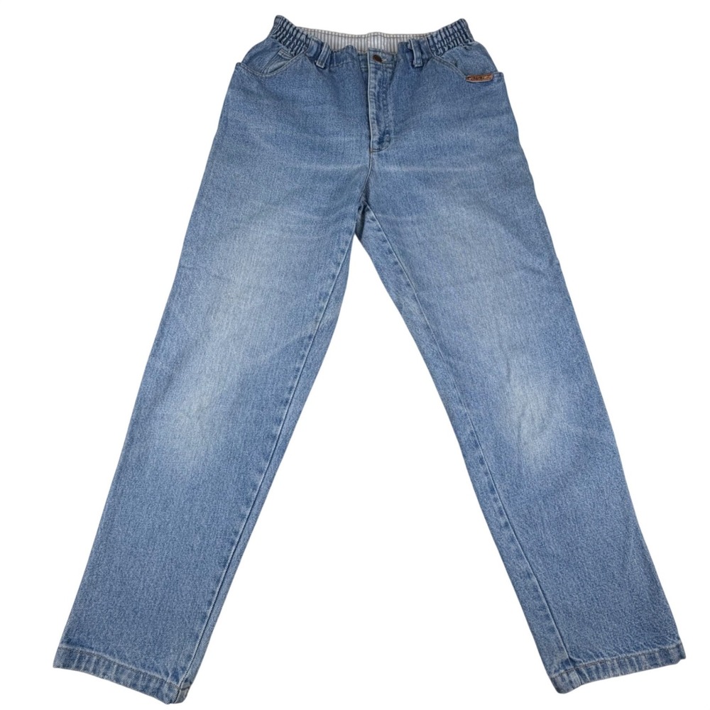 Vintage Dreams Denim Elastic High Waist Mom Light Wash Jeans Women's Size 14‎
